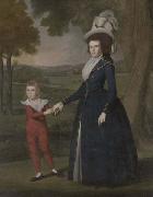Ralph Earl Mrs. William Moseley (Laura Wolcott), (1761-1814) and her son Charles (1786-1815) oil painting on canvas